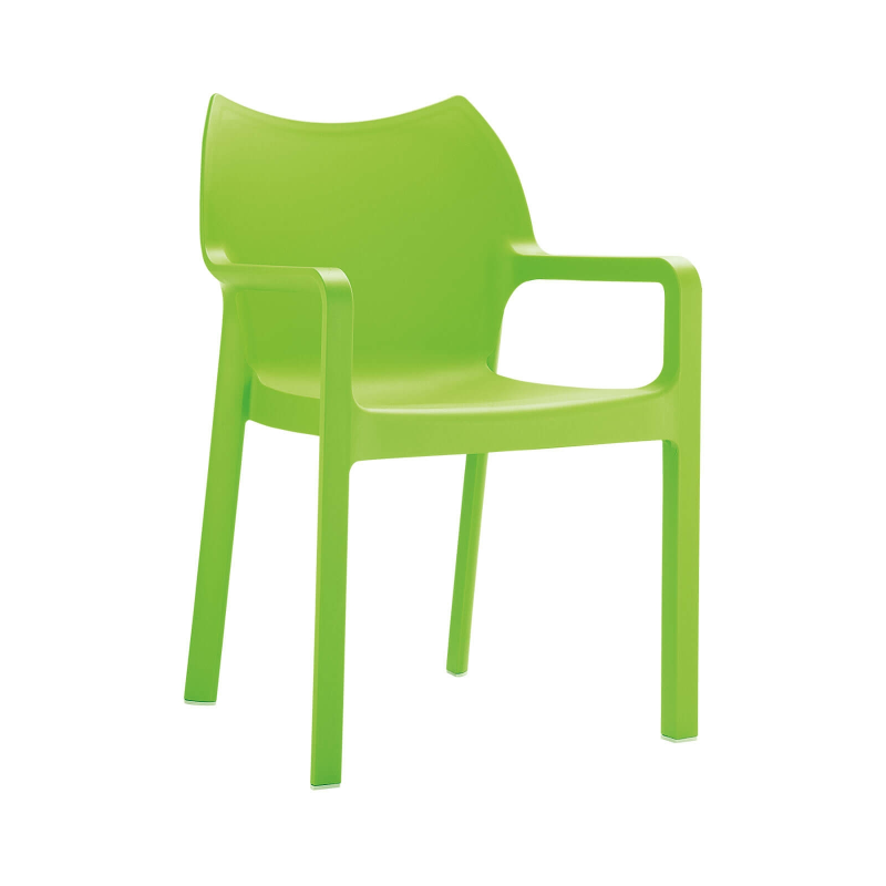 Fauteuil de jardin en polypropylène vert - Diva