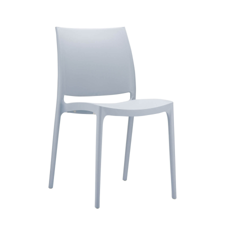 Chaise grise en plastique polypropylène - Maya