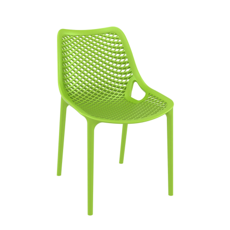 Chaise de jardin moderne ajourée en polypropylène vert tropical - Air