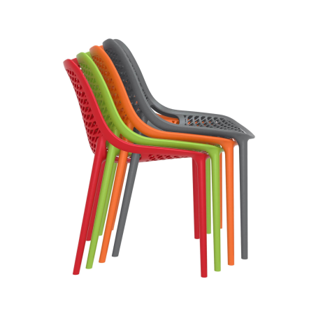 Air - Chaise de jardin moderne ajourée en polypropylène