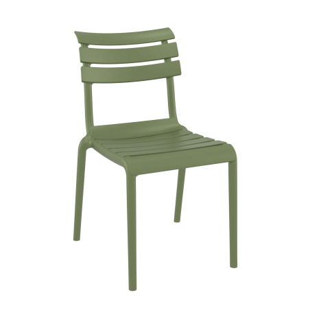 Chaise moderne en polypropylène vert - Helen