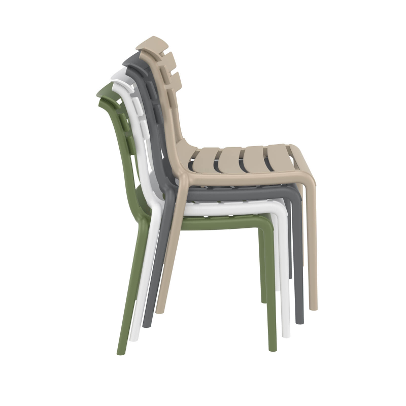 Helen - Chaise moderne empilable en polypropylène