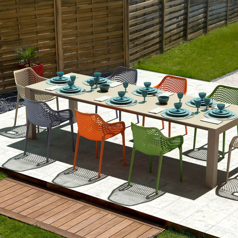 Fauteuil de jardin moderne ajouré en polypropylène