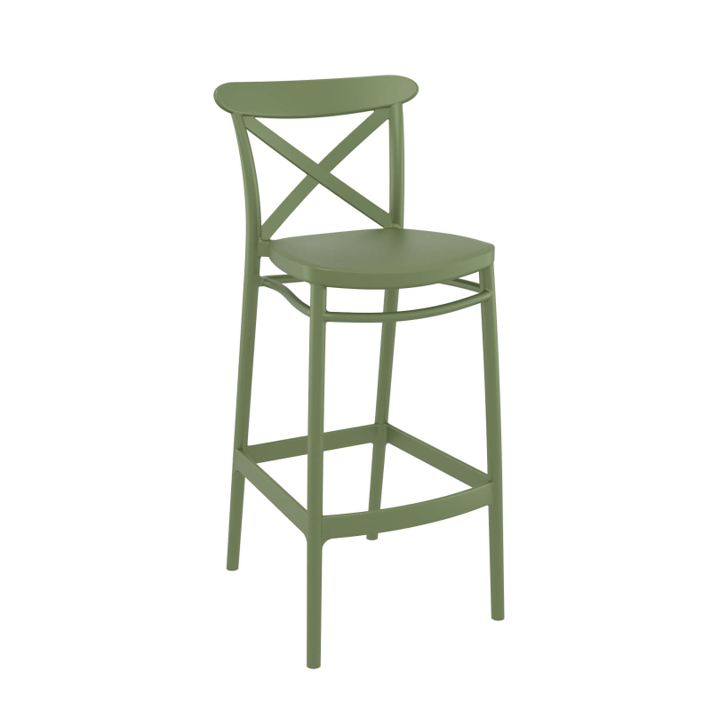 Tabouret d'extérieur moderne avec dossier
