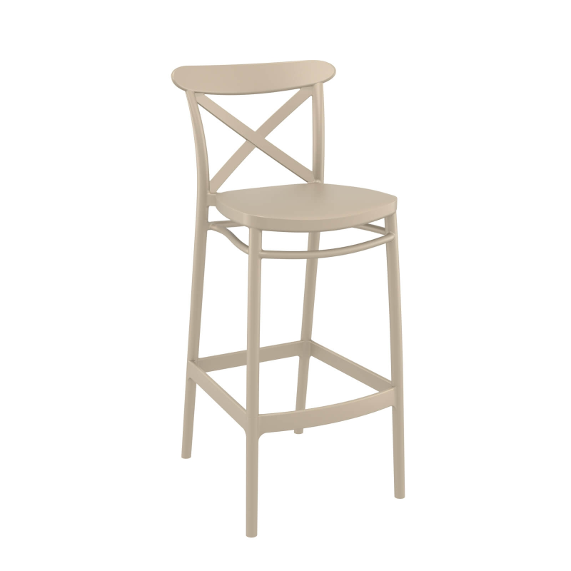 Tabouret d'extérieur moderne avec dossier