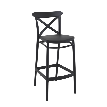 Tabouret de bar en polypropylène noir