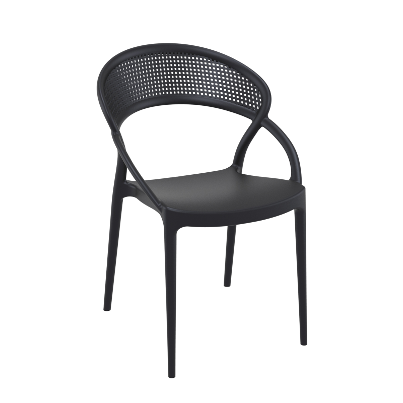 Chaise design de jardin empilable en polypropylène - Sunset