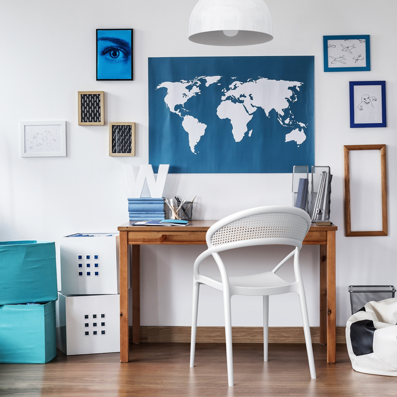 Chaise design empilable en polypropylène blanc - Sunset