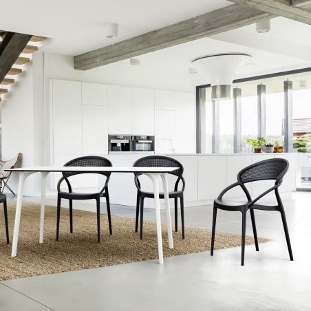 Chaise design empilable en polypropylène - Sunset