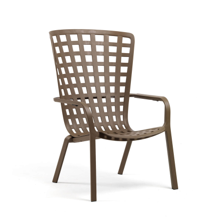 Fauteuil tendance italien réglable et empilable en plastique - Folio