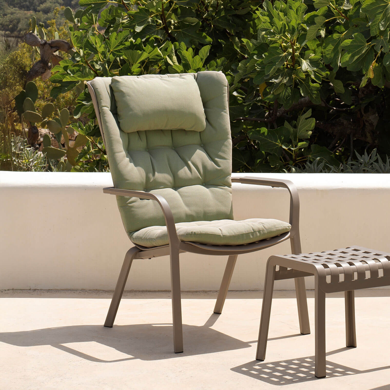 Fauteuil design d'extérieur empilable marron - Folio