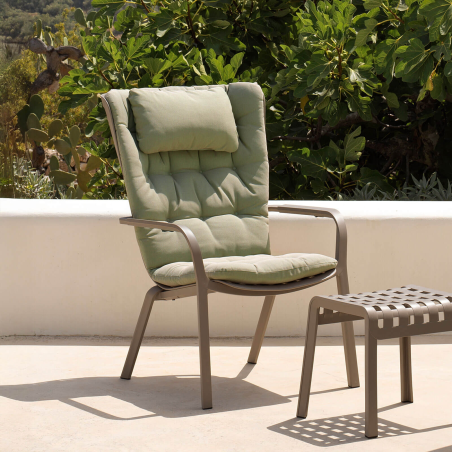 Fauteuil design d'extérieur empilable marron - Folio