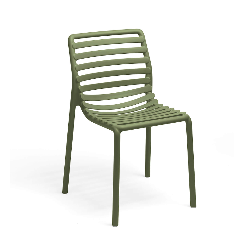 Chaise de jardin design vert agave de fabrication Italienne - Doga bistrot