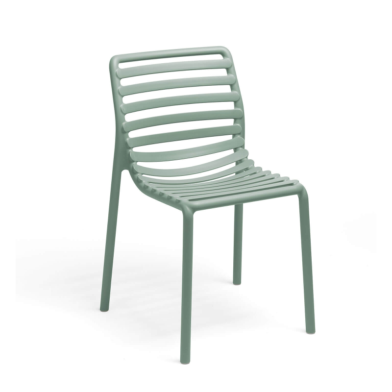 Chaise de jardin design vert menthe de fabrication Italienne - Doga bistrot