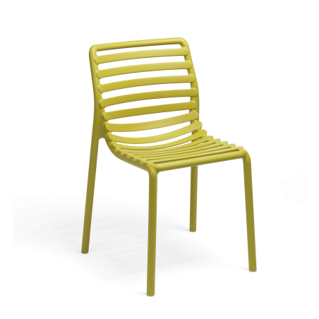 Chaise de jardin design jaune poire de fabrication Italienne - Doga bistrot