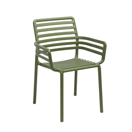 Fauteuil de jardin tendance empilable fabriqué en Italie - Doga