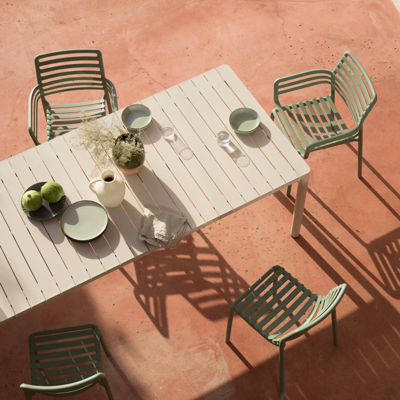 Fauteuil de jardin tendance empilable fabriqué en Italie - Doga