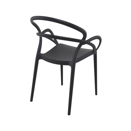 Fauteuil design en polypropylène noir - Mila