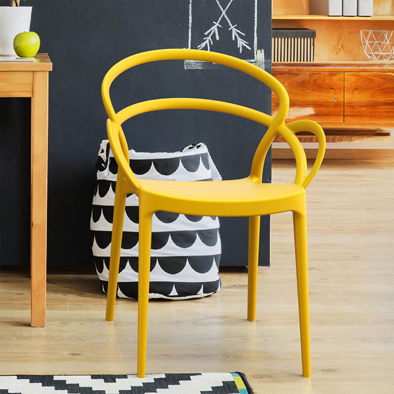 Mila - Fauteuil design empilable en polypropylène