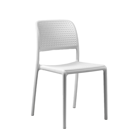 Chaise en polypropylène blanc - Bora Bistrot