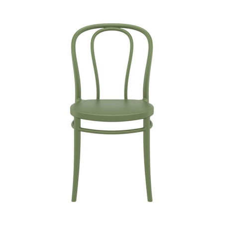 Chaise de jardin style bistrot verte empilable - Victor