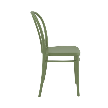 Chaise de jardin verte look bistrot empilable - Victor