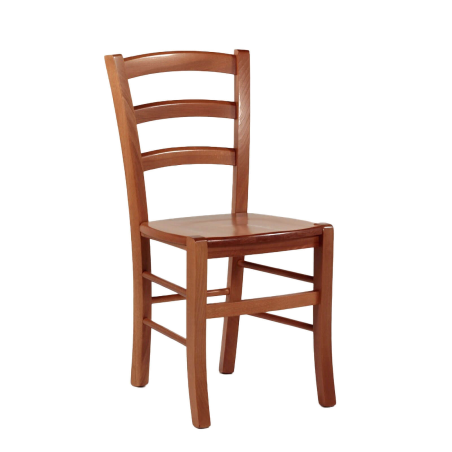 Chaise en bois rustique avec assise bois foncée - Brocéliande