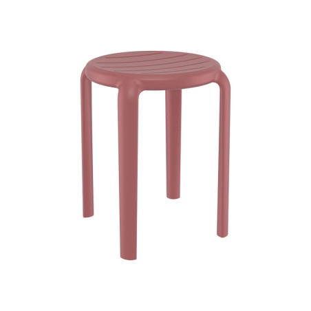 Tabouret bas sans dossier en plastique - Tom