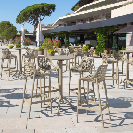 Tabouret de jardin bar moderne ajouré en polypropylène Air