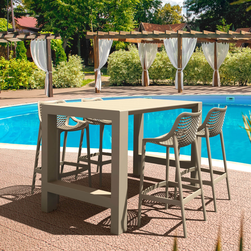 Tabouret de jardin bar moderne ajouré en polypropylène Air