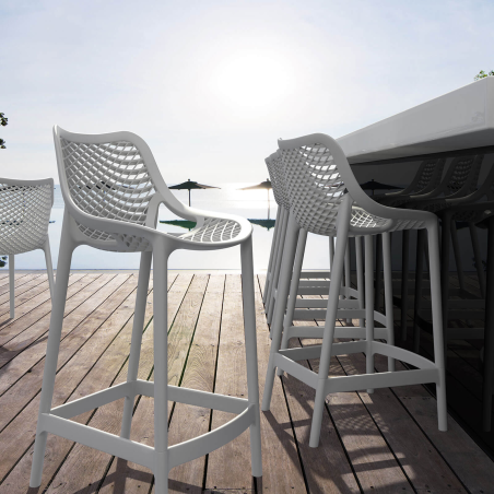 Tabouret de jardin bar moderne ajouré en polypropylène Air