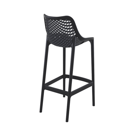 Tabouret de bar moderne en polypropylène noir - Air