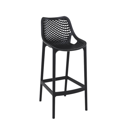 Tabouret de bar moderne en polypropylène noir - Air