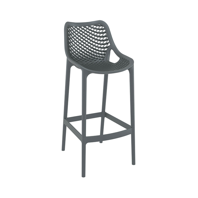 Tabouret de bar moderne en polypropylène gris anthracite - Air