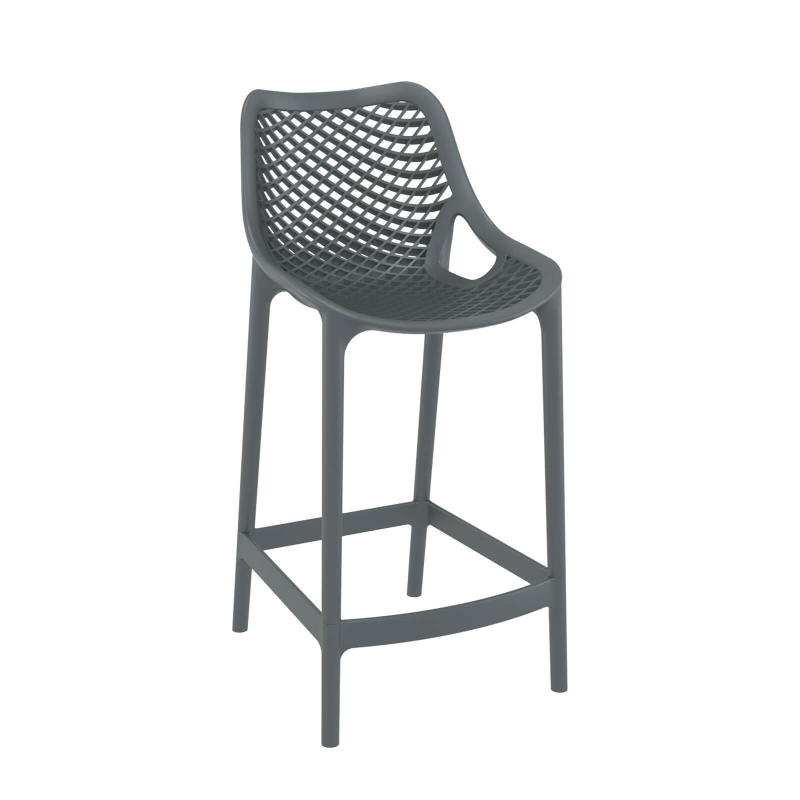 Tabouret snack moderne en polypropylène gris anthracite - Air