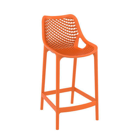 Tabouret snack moderne en polypropylène orange - Air