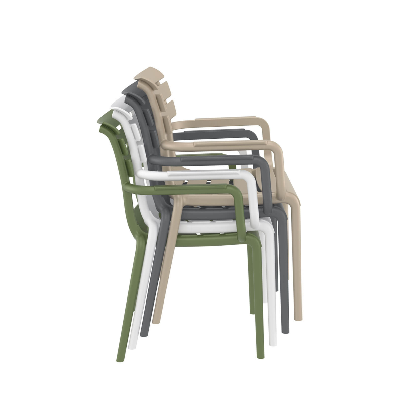 Fauteuil de jardin en polypropylène avec accoudoirs - Paris