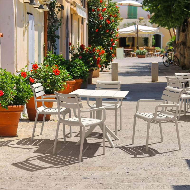 Fauteuil de jardin en polypropylène avec accoudoirs - Paris