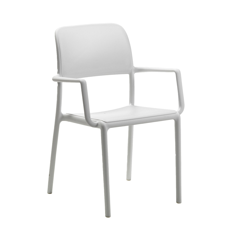 Fauteuil d'extérieur en polypropylène taupe - Riva