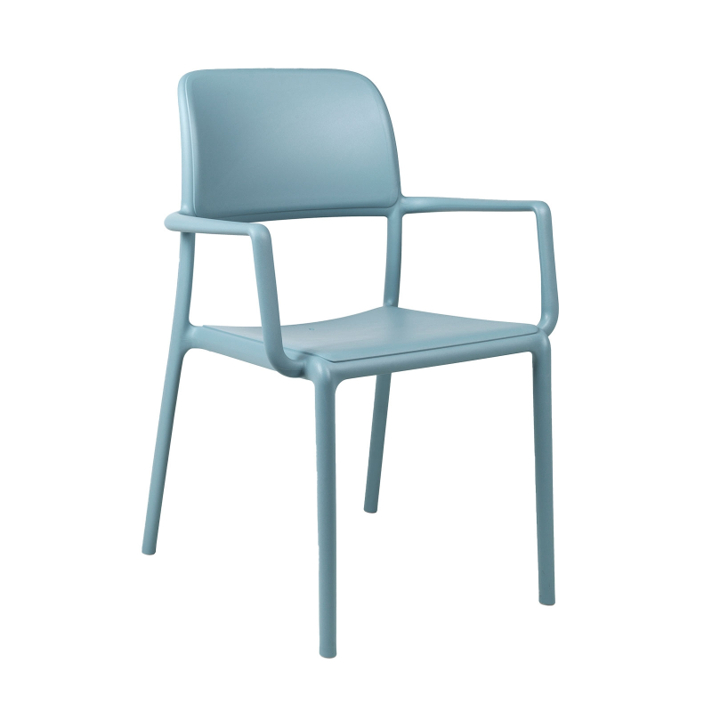 Fauteuil d'extérieur en polypropylène taupe - Riva