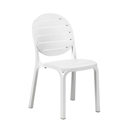 Chaise de jardin en polypropylène blanc - Erica