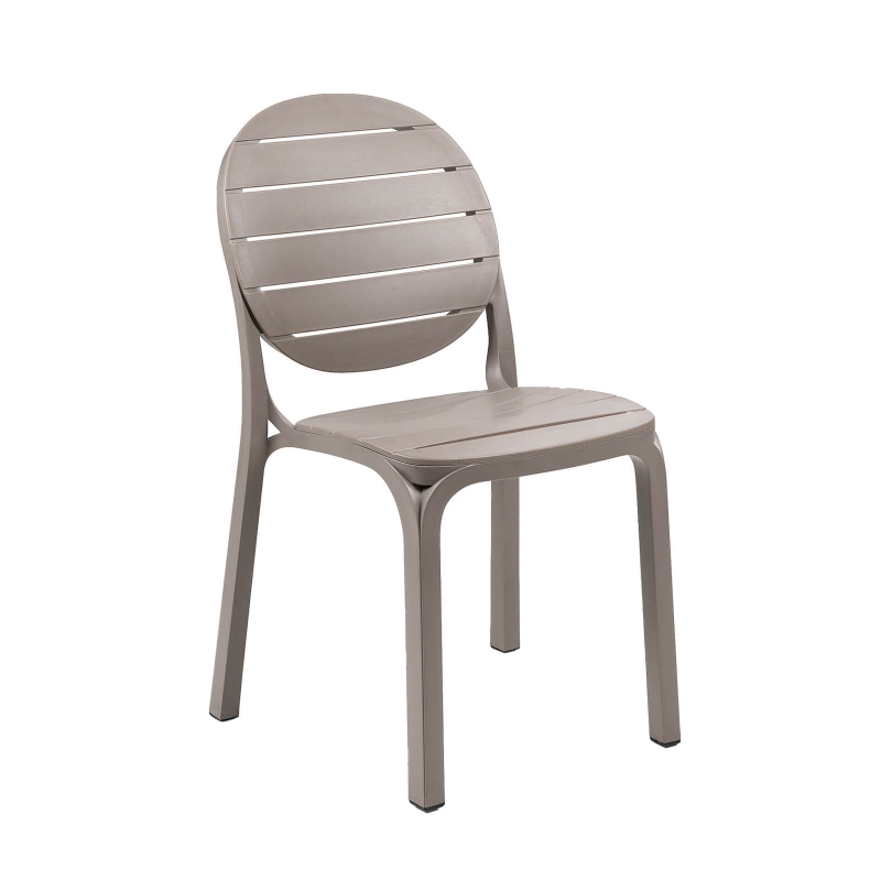 Chaise de jardin en polypropylène taupe - Erica