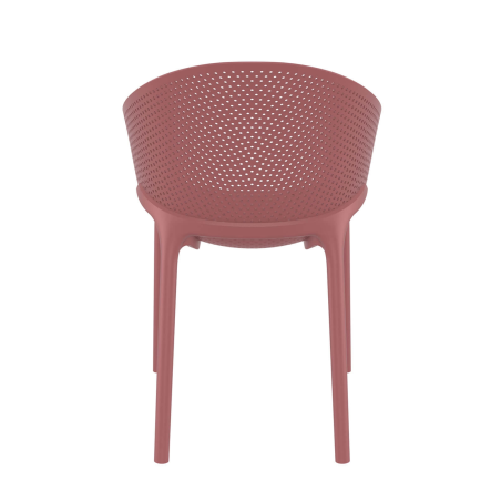 Fauteuil moderne empilable avec coque microperforée en poypropylène - Sky Pro