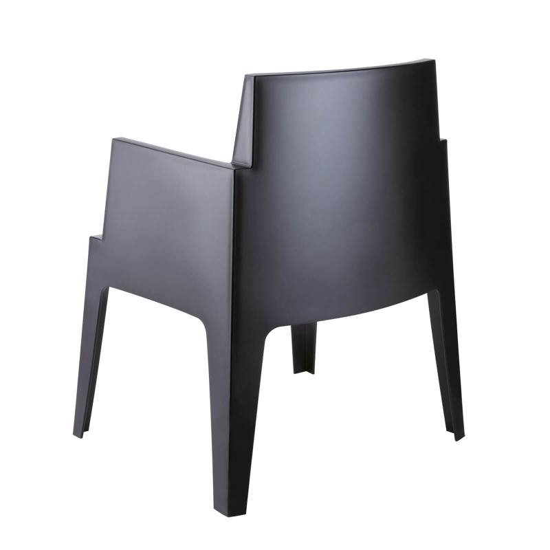 Fauteuil moderne en polypropylène noir - Box