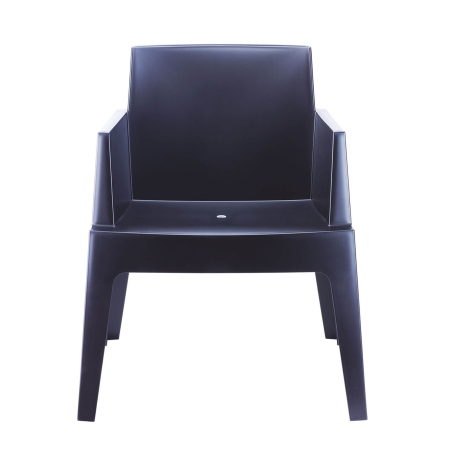 Fauteuil moderne en polypropylène noir - Box