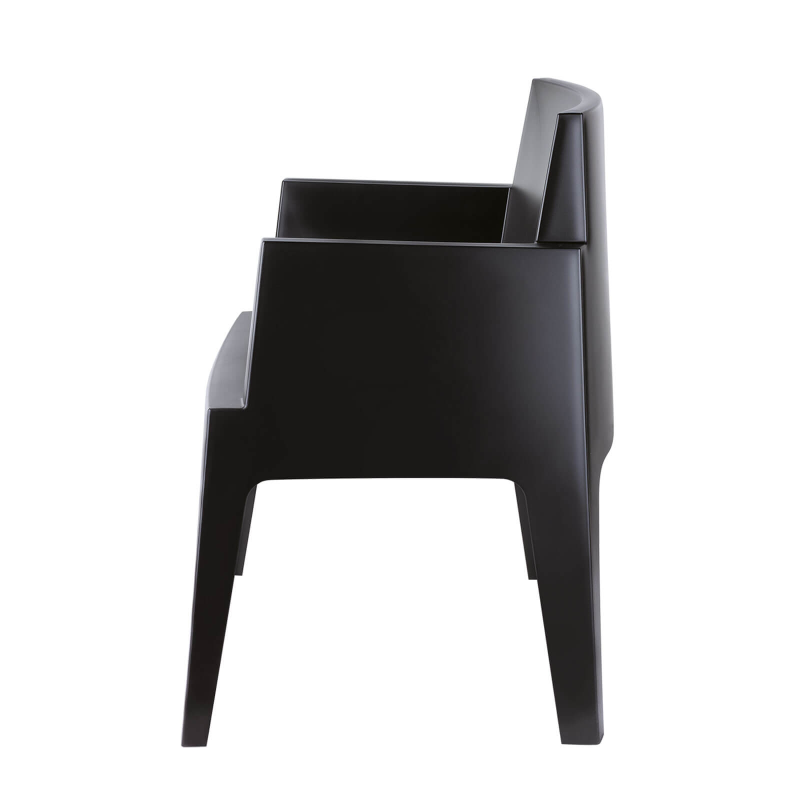 Fauteuil moderne en polypropylène noir - Box