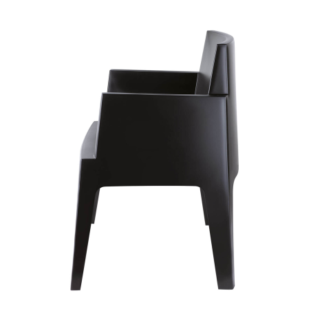Fauteuil moderne en polypropylène noir - Box