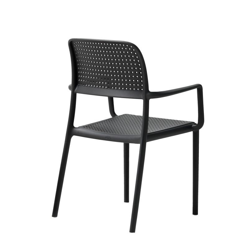 Fauteuil d'extérieur en polypropylène anthracite - Bora