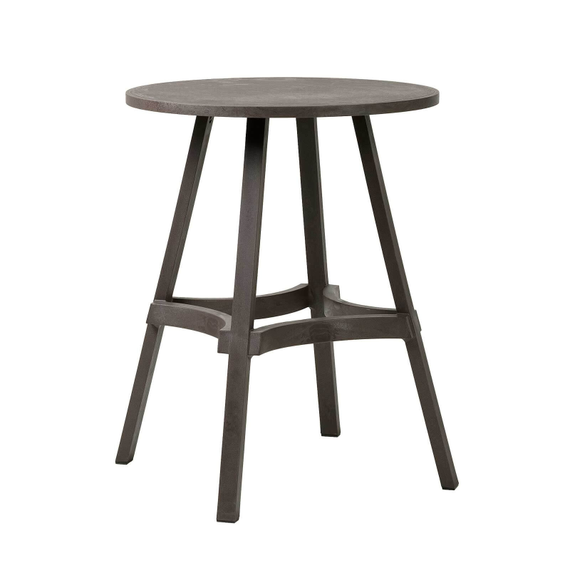 Table extérieure ronde écologique coloris marron - Combo