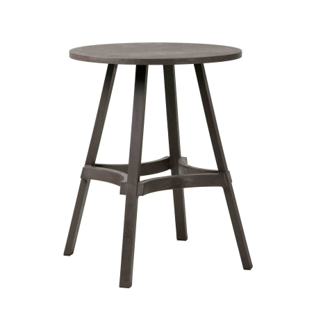 Table extérieure ronde écologique coloris marron - Combo